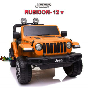 12 v Jeep Rubicon kids ride on car yellow