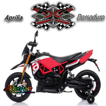 12 v Aprilia Dorsoduro ride on bike red 2 12 v Aprilia Dorsoduro ride on bike red