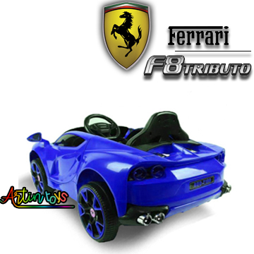 12 v Ferrari F8 Tributo kids electric car blue 3 12 v Ferrari F8 Tributo kids electric car blue