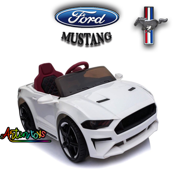 12 v Ford Mustang GT kids electric battery car white