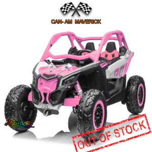 24V 800W Licensed Ride On Can-Am Maverick Kids Car Pink 4x4