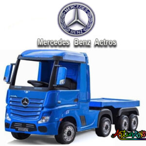 24 v Licensed Mercedes Benz Actros kids truck blue-11