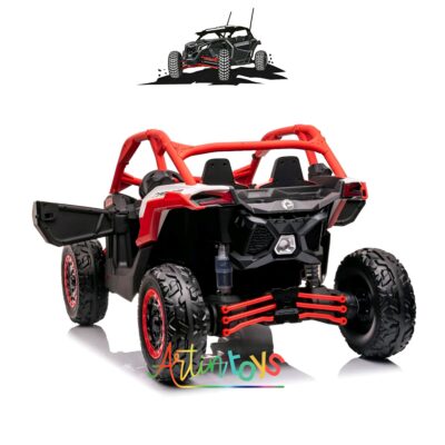 24v-Licensed-800w-can-am-ride-on-canam-for-kids-2-seater-red-1