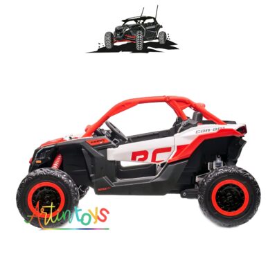 24v-Licensed-can-am-ride-on-canam-for-kids-2-seater-red-4