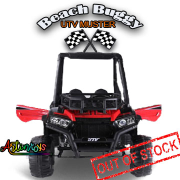 400 w 24 v Beach Buggy Muster ride on car red