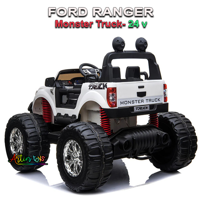 Ford Ranger 4WD 24 v Licensed Monster Truck for kids- White - Artin ...