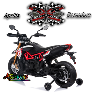 12 v Aprilia Dorsoduro kids electric bike black 3 12 v Aprilia Dorsoduro kids electric bike black
