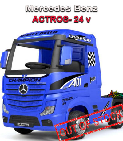 24 v Licensed Mercedes Benz Actros kids truck blue-16