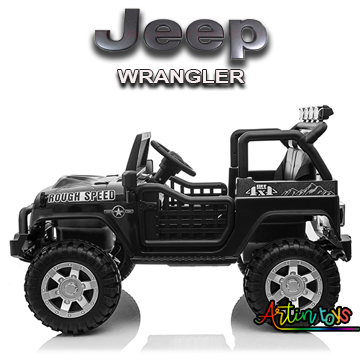 24 v Jeep Wrangler kids ride on car black 3 24 v Jeep Wrangler kids ride on car black
