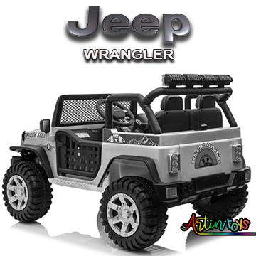 24 v Jeep Wrangler kids ride on car silver 3 24 v Jeep Wrangler kids ride on car silver