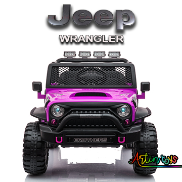 12 v Jeep Wrangler kids ride on car pink - Artin Toys