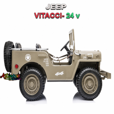 24v 800w jeep vitacci khaki 2 24v 800w jeep vitacci khaki 2